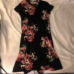 Navy Floral Spring Dress